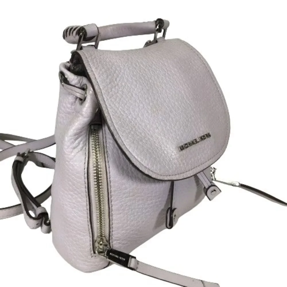 Michael Kors Viv Extra-Small Pebbled Leather Backpack Lavender Mist Soft Lylac